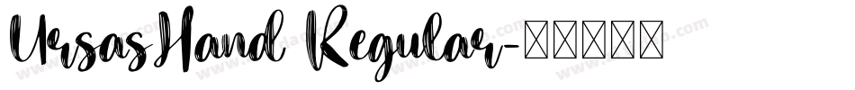 UrsasHand Regular字体转换